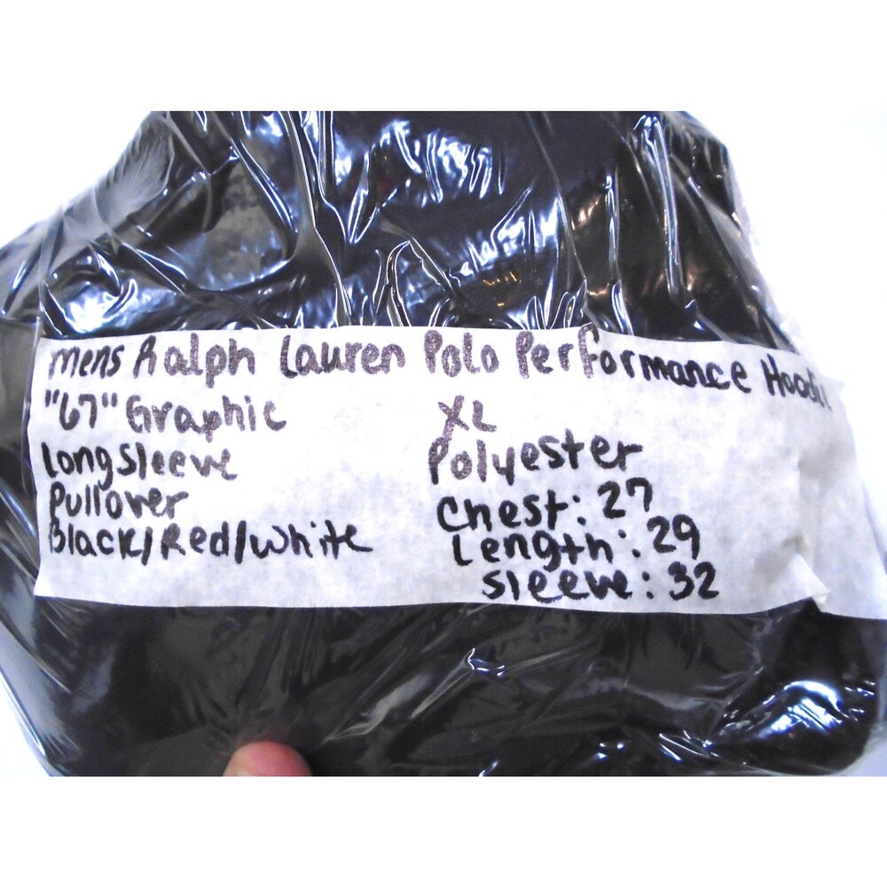 Polo Ralph Lauren Performance 67 Mens Size XL Big Graphic Logo Hoodie Sweatshirt - Picture 4 of 10